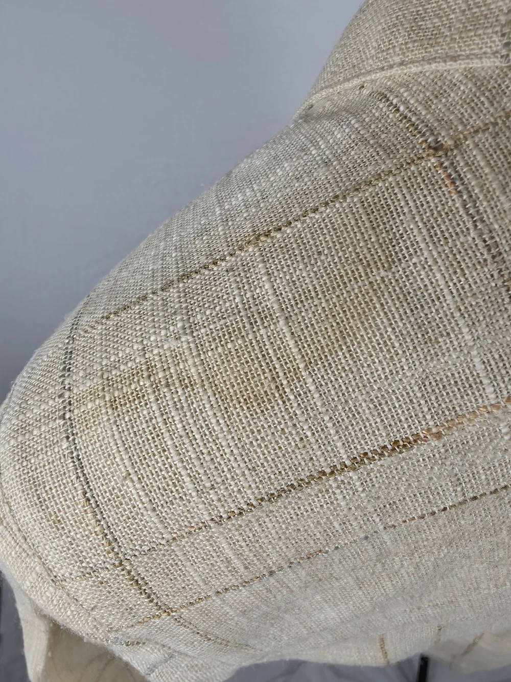 Vintage Christian Dior Separates Plaid Linen Blend Blazer Jacket Cream Beige - 8
